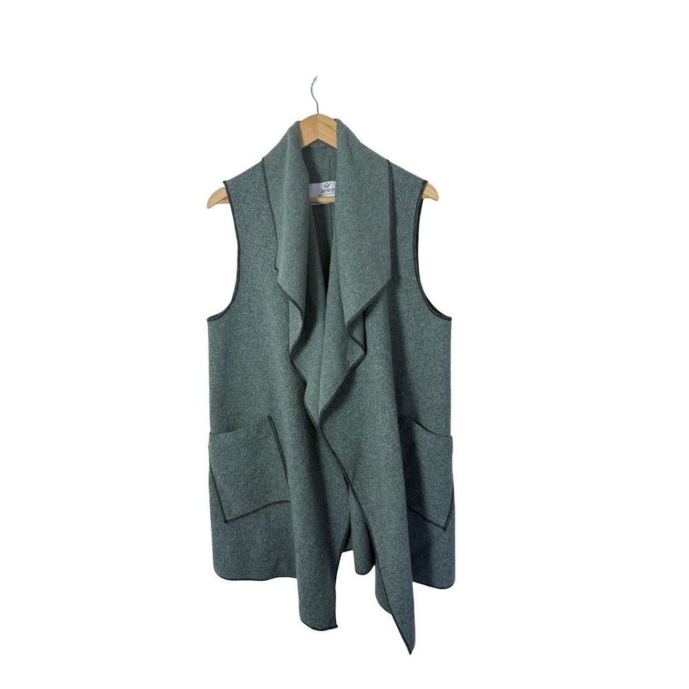 Janska Wrap Cardigan Womens Large green Fleece Open Front‎